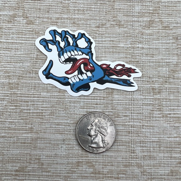 Skeleton Hand Gross Grunge Horror Funky Single Decor Art Sticker - Picture 2 of 3